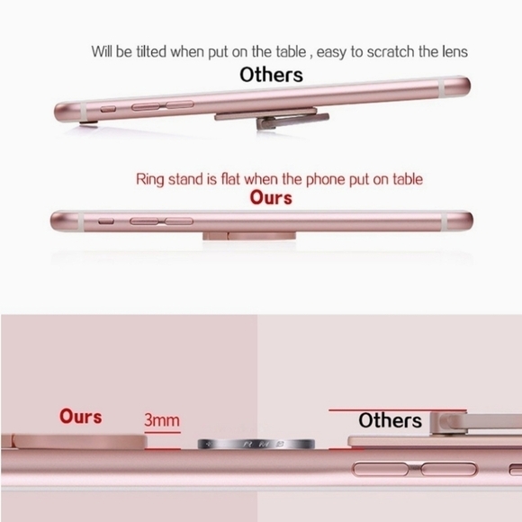 Phone Ring holder Metallic Rain Drop Phone Kickstand Phone Grip - Picture 7 of 8